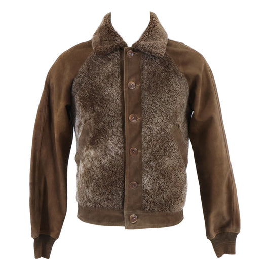 RRL 25SS Shearling Paneled Roughout Suede Jacket Size XS