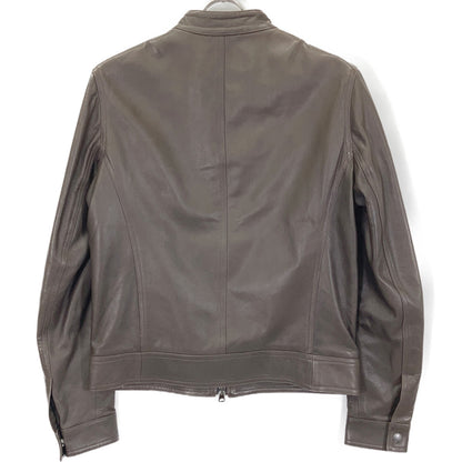 EMMETI JURI Lambskin Single Rider's Jacket Brown Size 46