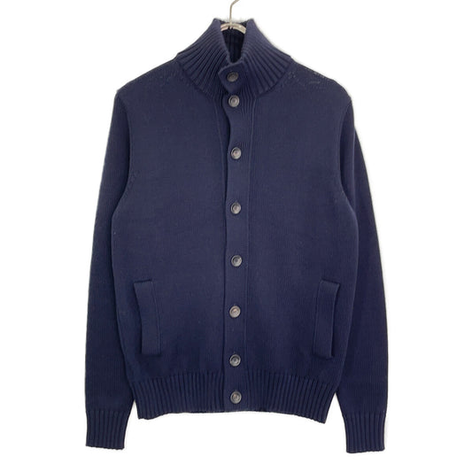 ZANONE CHIOTO 100% Wool Stand Collar Jacket Navy Size 46