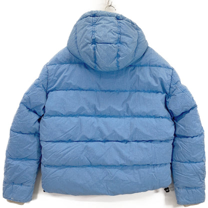 DIESEL W-GILLES Washed Nylon Down Jacket Blue Size L