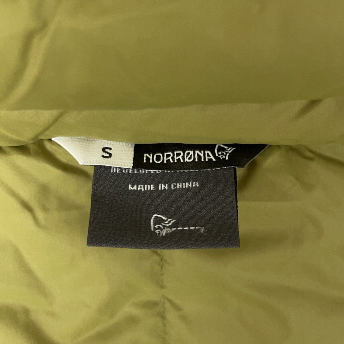 NORRONA Falketind Down 750 Hood Jacket Khaki Size S