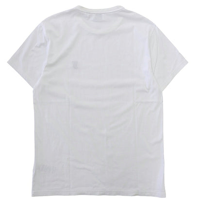 BURBERRY Cotton Emblem Logo Embroidered T-Shirt White Size M