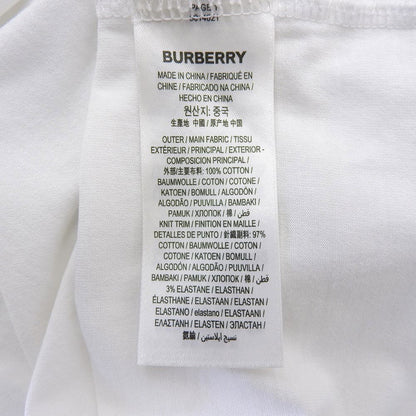 BURBERRY Cotton Emblem Logo Embroidered T-Shirt White Size M