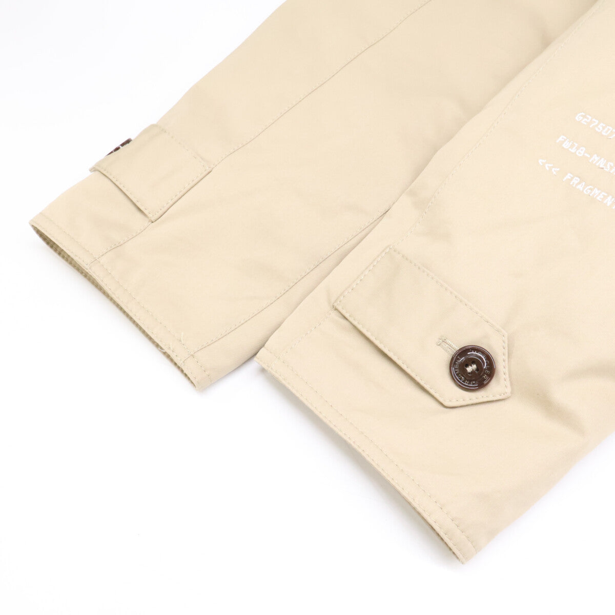 FRAGMENT Moncler VALLOR Corduroy Collar Coat Beige Size 2