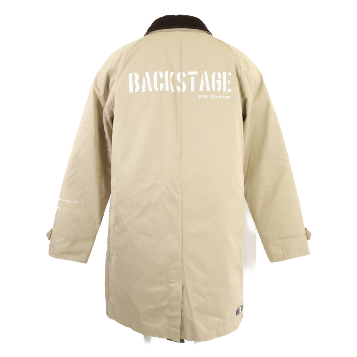 FRAGMENT Moncler VALLOR Corduroy Collar Coat Beige Size 2