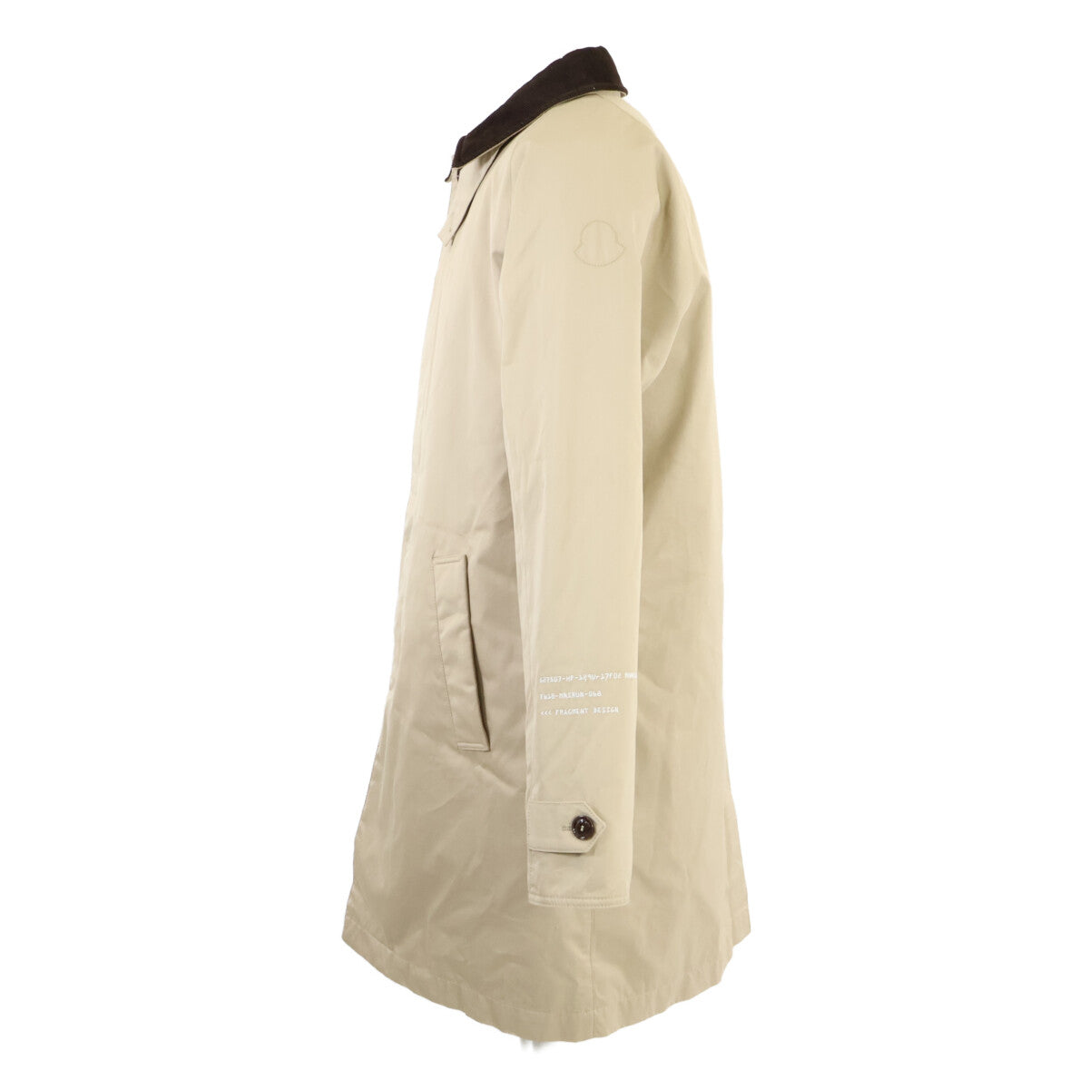FRAGMENT Moncler VALLOR Corduroy Collar Coat Beige Size 2