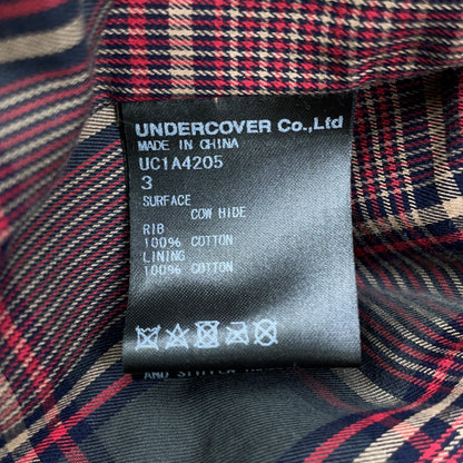 UNDER COVER 21SS Check Lining Calf Suede Jacket Brown Size 3