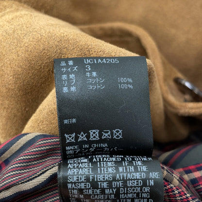 UNDER COVER 21SS Check Lining Calf Suede Jacket Brown Size 3