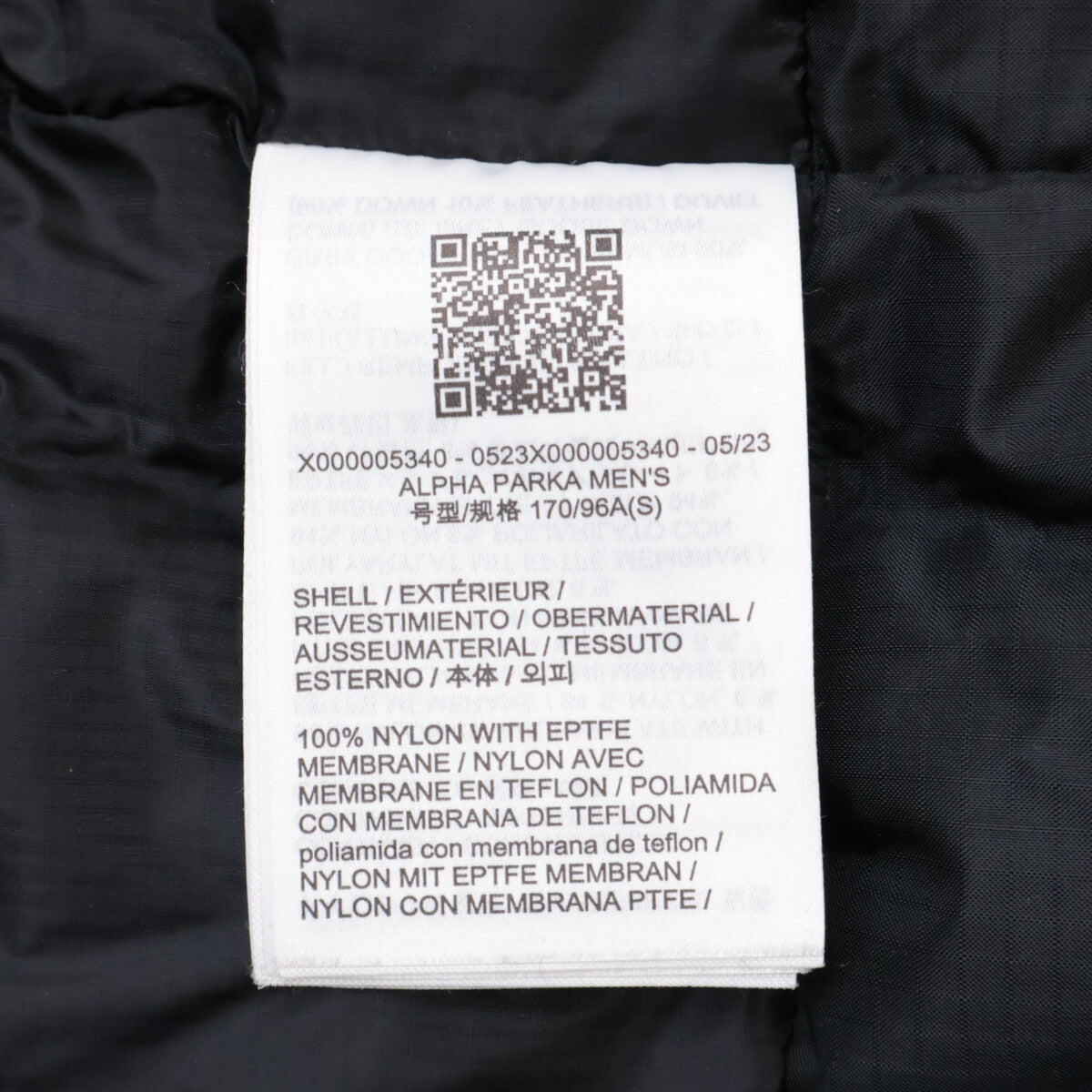 ARC'TERYX 23 Alpha Parka Jacket Black Size S