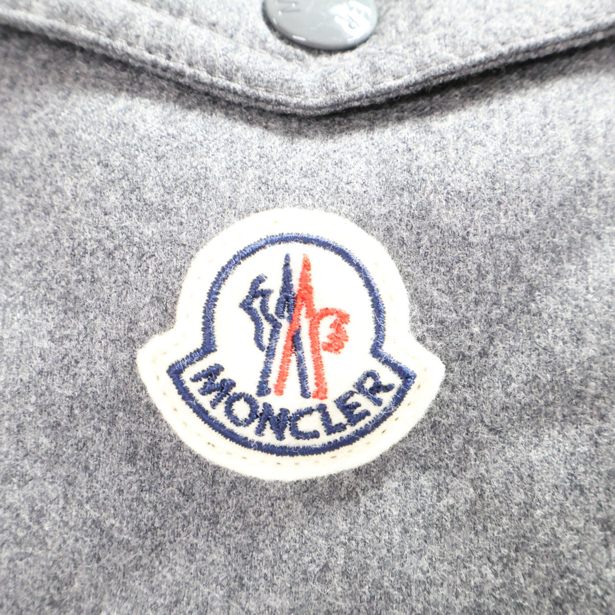 MONCLER MONTGENEVRE Wool Hooded Down Jacket Gray Size 4