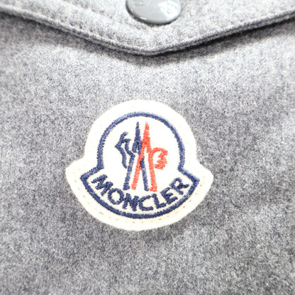 MONCLER MONTGENEVRE Wool Hooded Down Jacket Gray Size 4