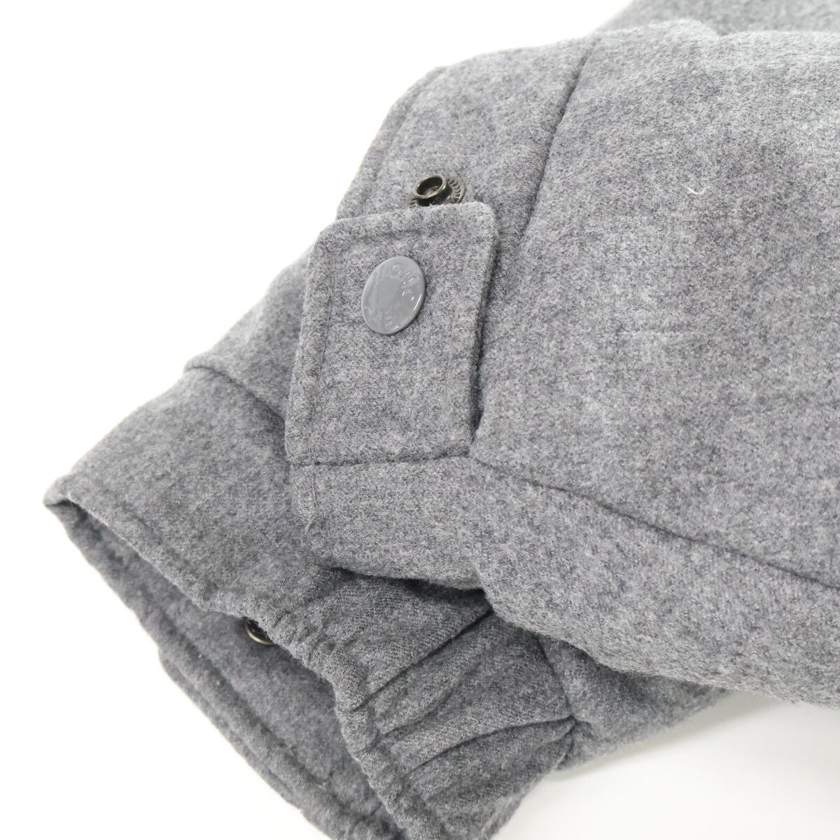 MONCLER MONTGENEVRE Wool Hooded Down Jacket Gray Size 4
