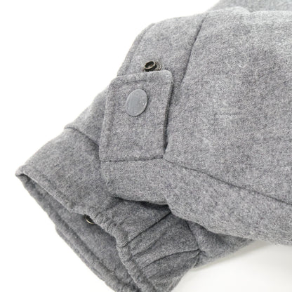 MONCLER MONTGENEVRE Wool Hooded Down Jacket Gray Size 4