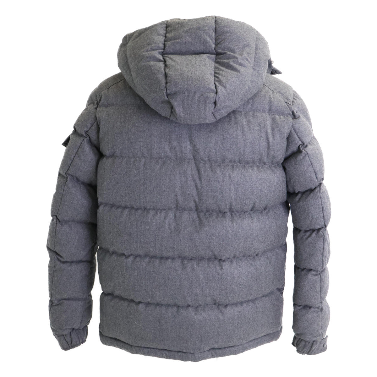 MONCLER MONTGENEVRE Wool Hooded Down Jacket Gray Size 4