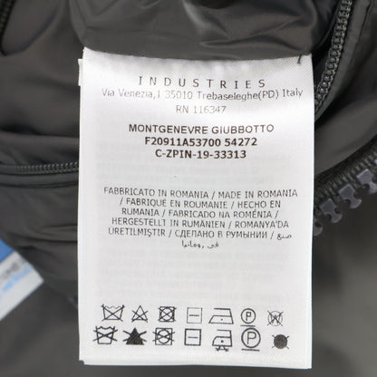 MONCLER MONTGENEVRE Wool Hooded Down Jacket Gray Size 4