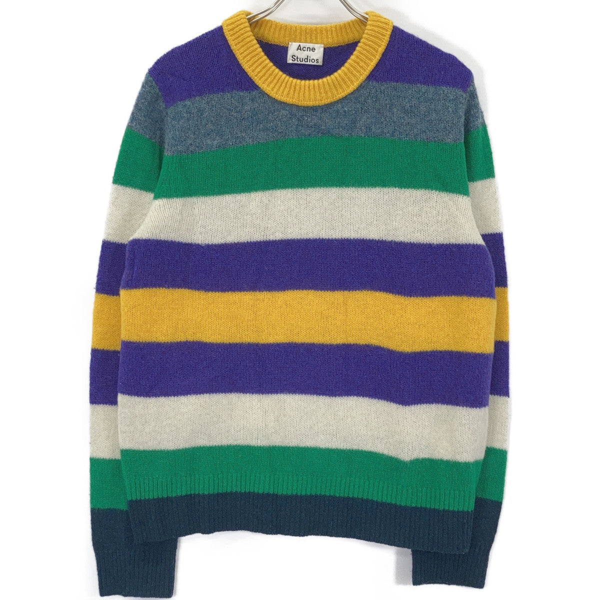 ACNE STUDIOS Wool Crewneck Long Sleeve Knit Multi Size L