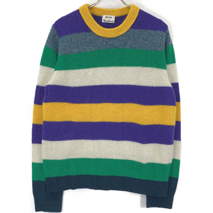 ACNE STUDIOS Wool Crewneck Long Sleeve Knit Multi Size L