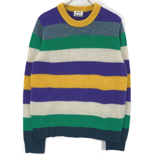 ACNE STUDIOS Wool Crewneck Long Sleeve Knit Multi Size L