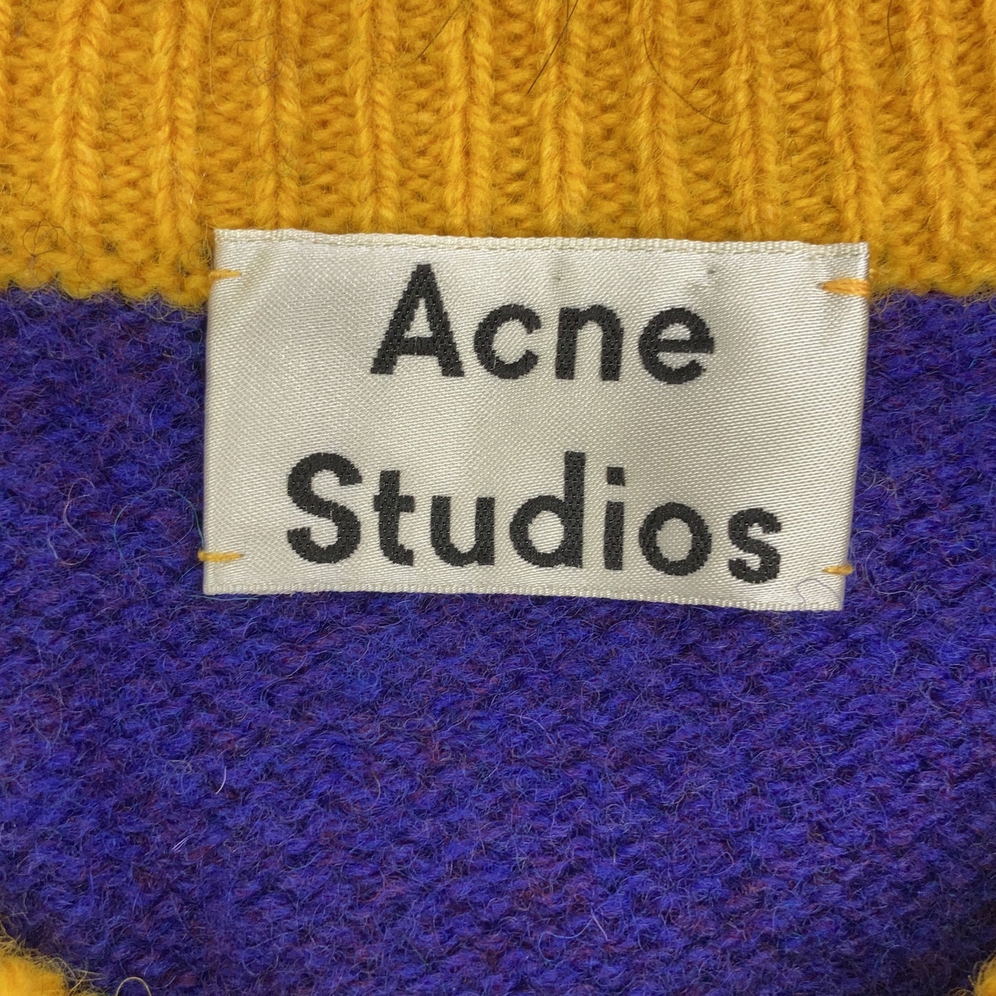 ACNE STUDIOS Wool Crewneck Long Sleeve Knit Multi Size L