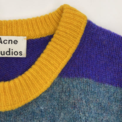 ACNE STUDIOS Wool Crewneck Long Sleeve Knit Multi Size L
