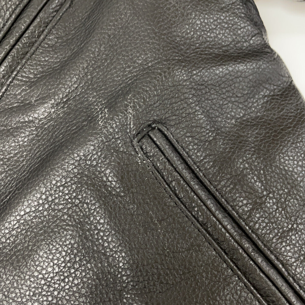 FREEDOM Cowhide Double Riders Leather Jacket Black