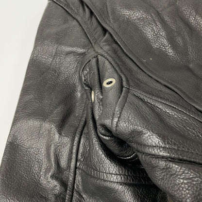 FREEDOM Cowhide Double Riders Leather Jacket Black