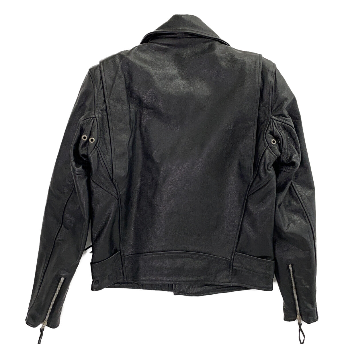 FREEDOM Cowhide Double Riders Leather Jacket Black