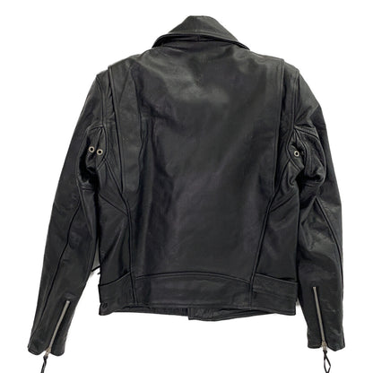 FREEDOM Cowhide Double Riders Leather Jacket Black
