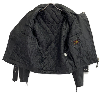 FREEDOM Cowhide Double Riders Leather Jacket Black