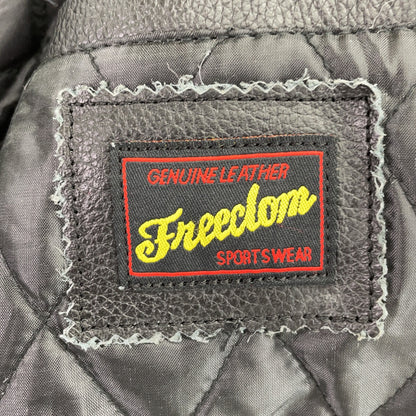 FREEDOM Cowhide Double Riders Leather Jacket Black