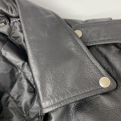 FREEDOM Cowhide Double Riders Leather Jacket Black