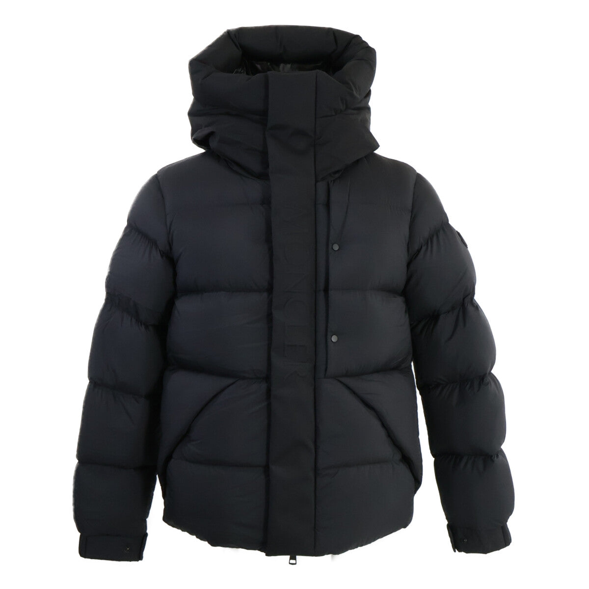 MONCLER MADEIRA 23' Embossed Logo Hooded Jacket Black Size 0