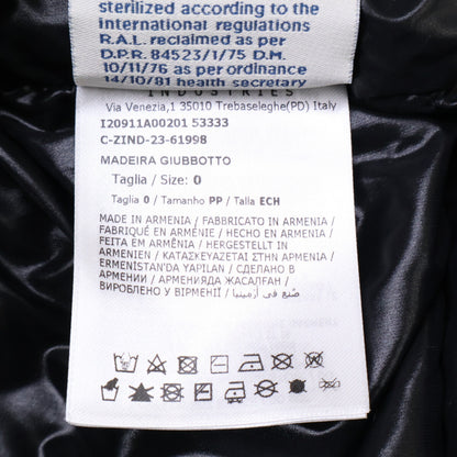 MONCLER MADEIRA 23' Embossed Logo Hooded Jacket Black Size 0