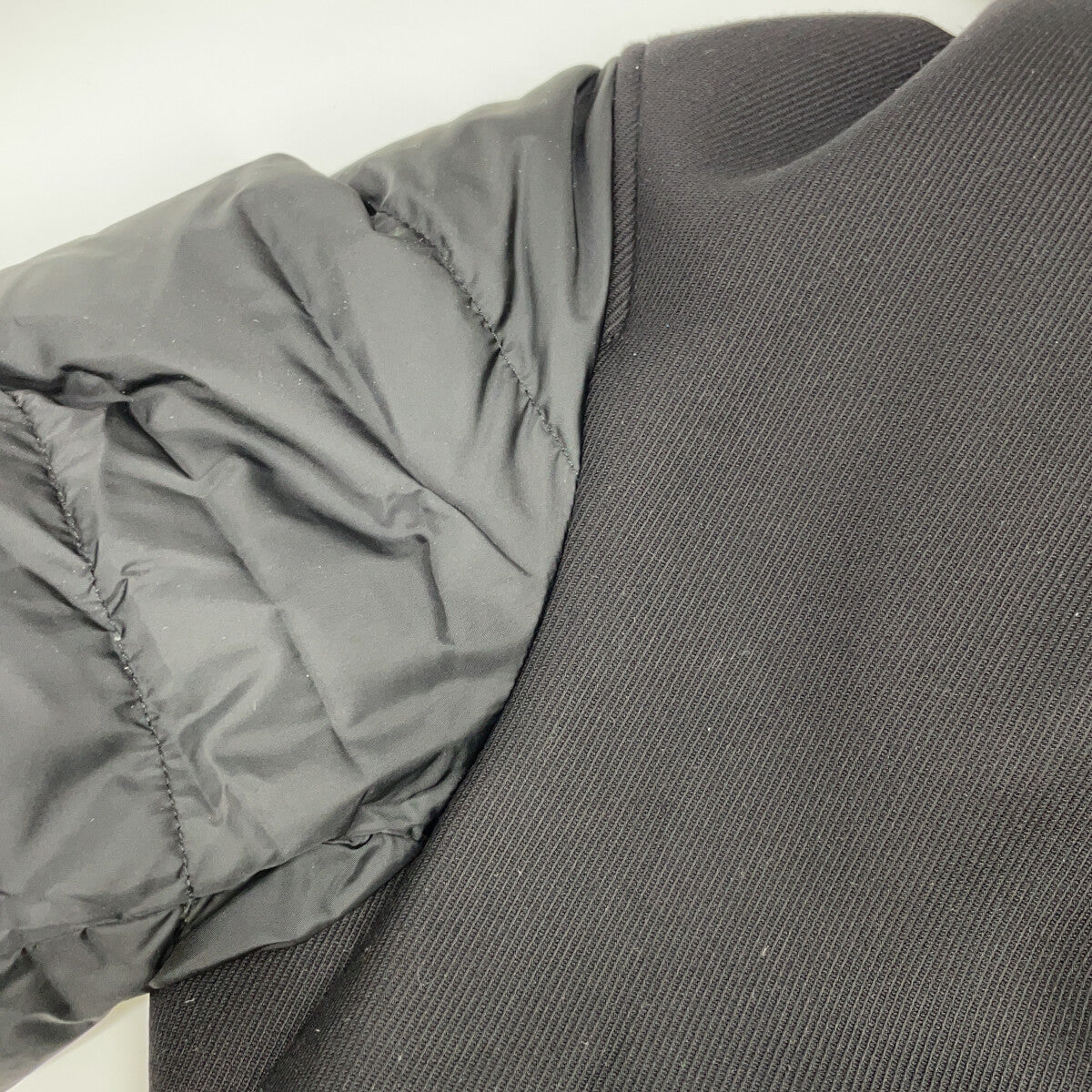 HERNO Mixed Material Detachable Hood Jacket Black Size 48