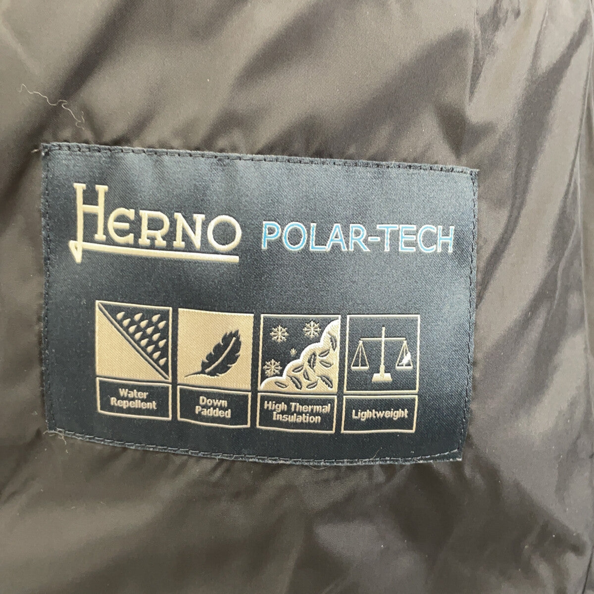 HERNO Mixed Material Detachable Hood Jacket Black Size 48