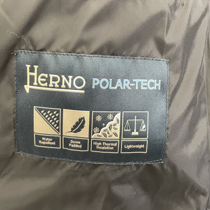 HERNO Mixed Material Detachable Hood Jacket Black Size 48