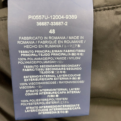 HERNO Mixed Material Detachable Hood Jacket Black Size 48