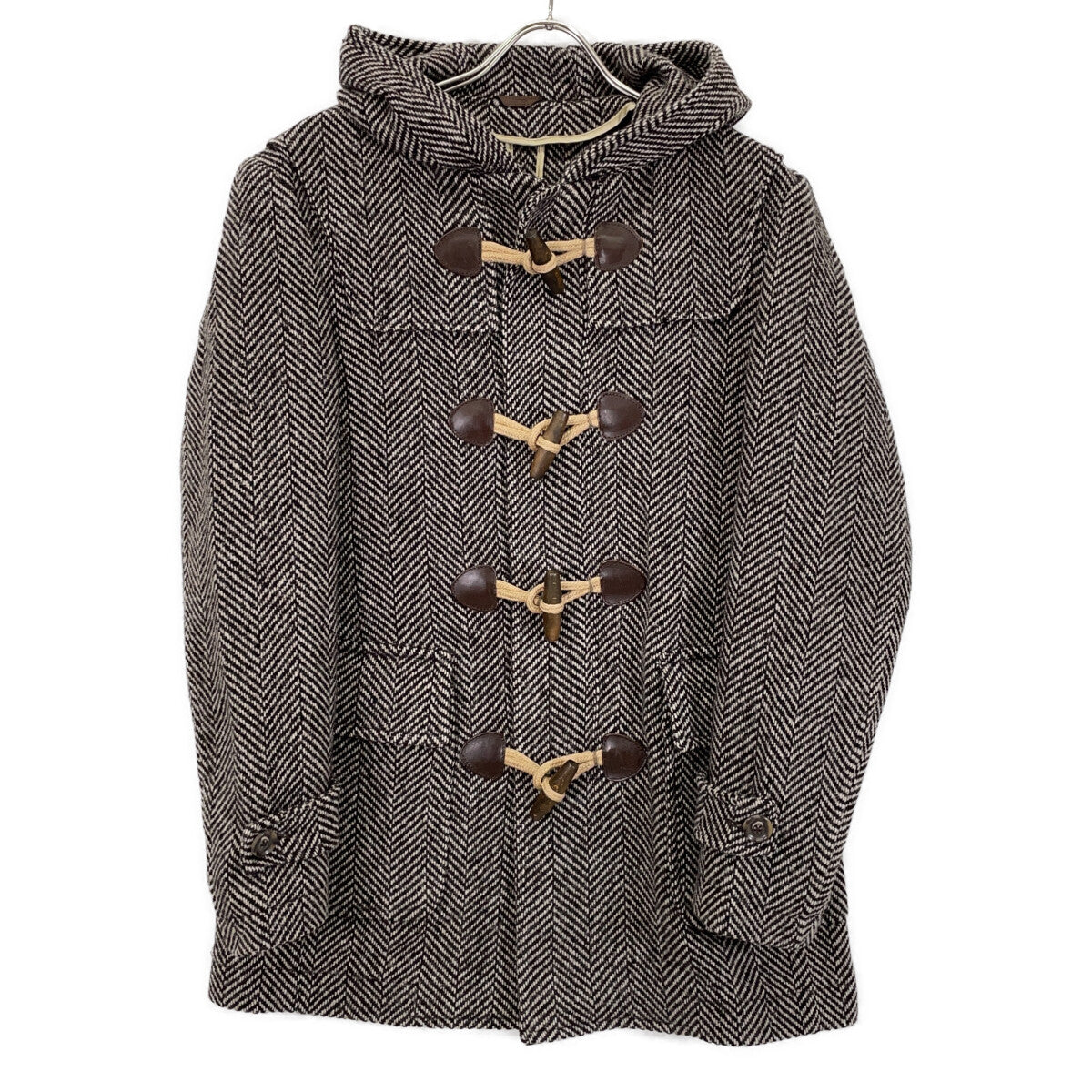 L.B.M. 1911 L.B.M. Herringbone Wool Duffle Coat Size 46