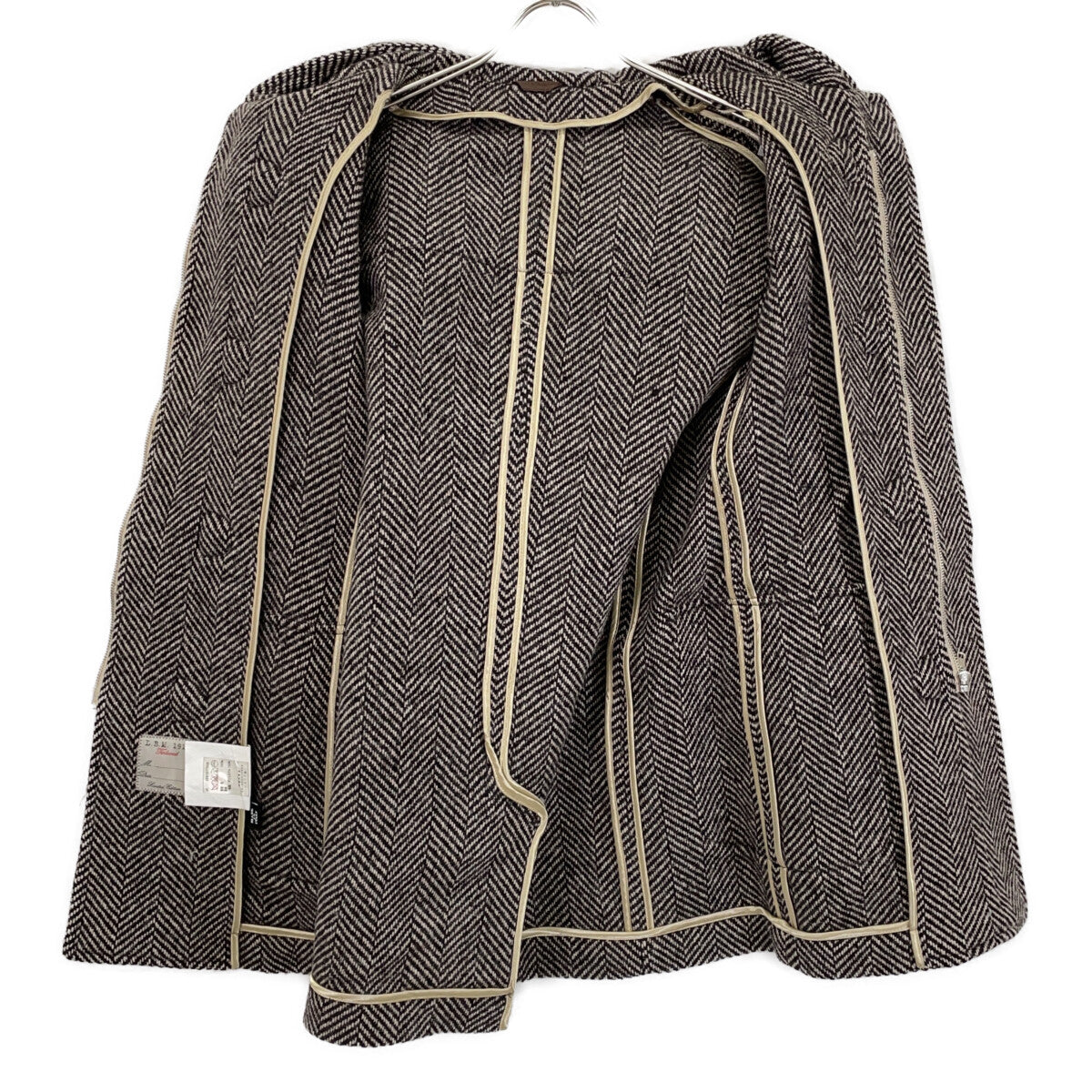 L.B.M. 1911 L.B.M. Herringbone Wool Duffle Coat Size 46