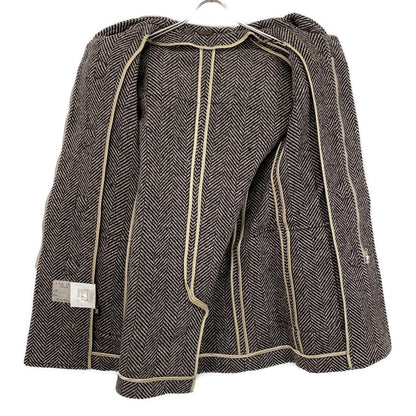 L.B.M. 1911 L.B.M. Herringbone Wool Duffle Coat Size 46