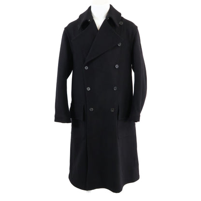 DRESS&ARCHIVES Loden Double Breasted Wool Coat Black Size 50