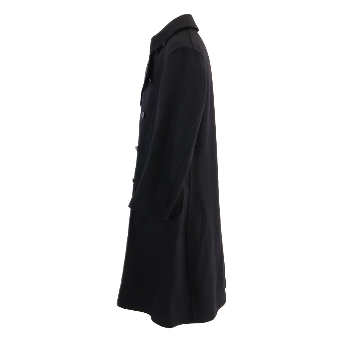 DRESS&ARCHIVES Loden Double Breasted Wool Coat Black Size 50