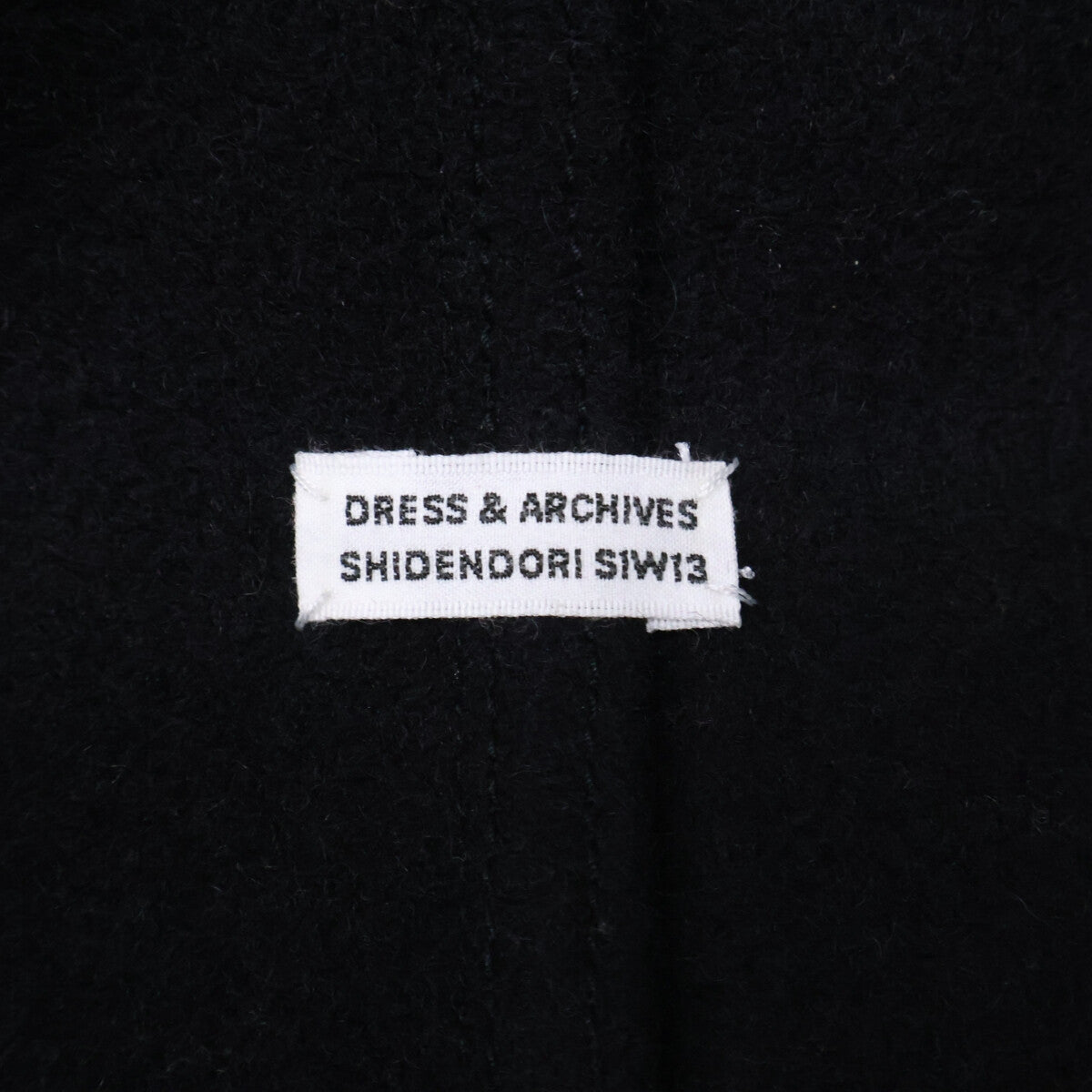 DRESS&ARCHIVES Loden Double Breasted Wool Coat Black Size 50
