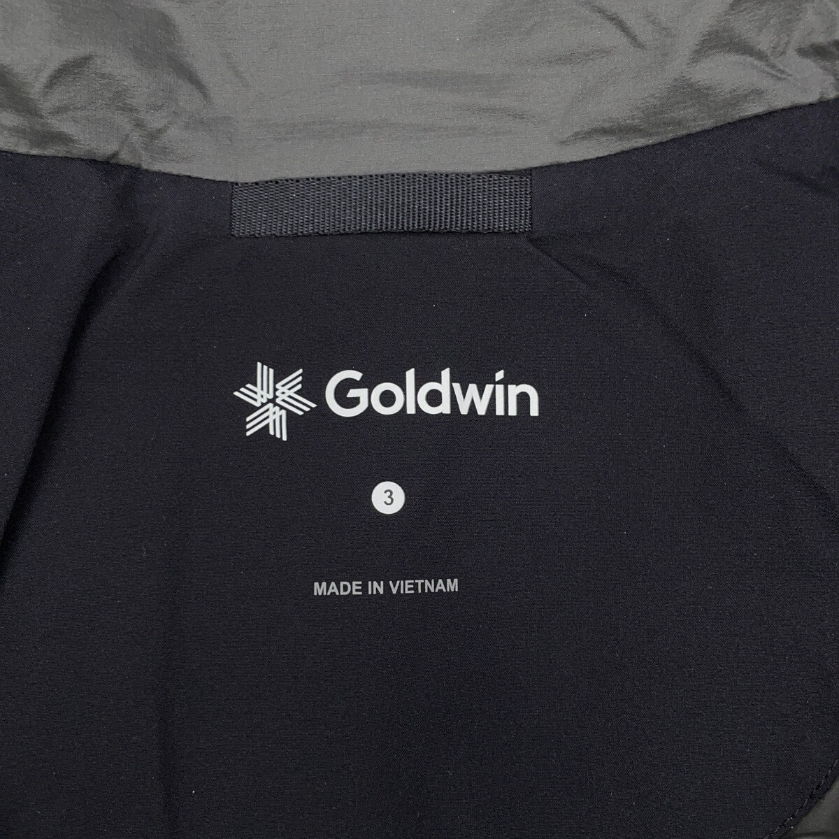 GOLDWIN Nylon Padded High Loft Puffy Shadow Gray Jacket Size 3