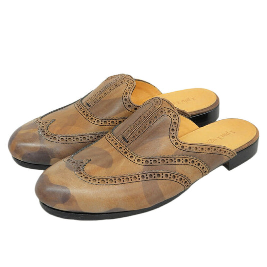 WINGTIP SANDAL 1piu1uguale3 Leather Sandals Brown Size EU 42