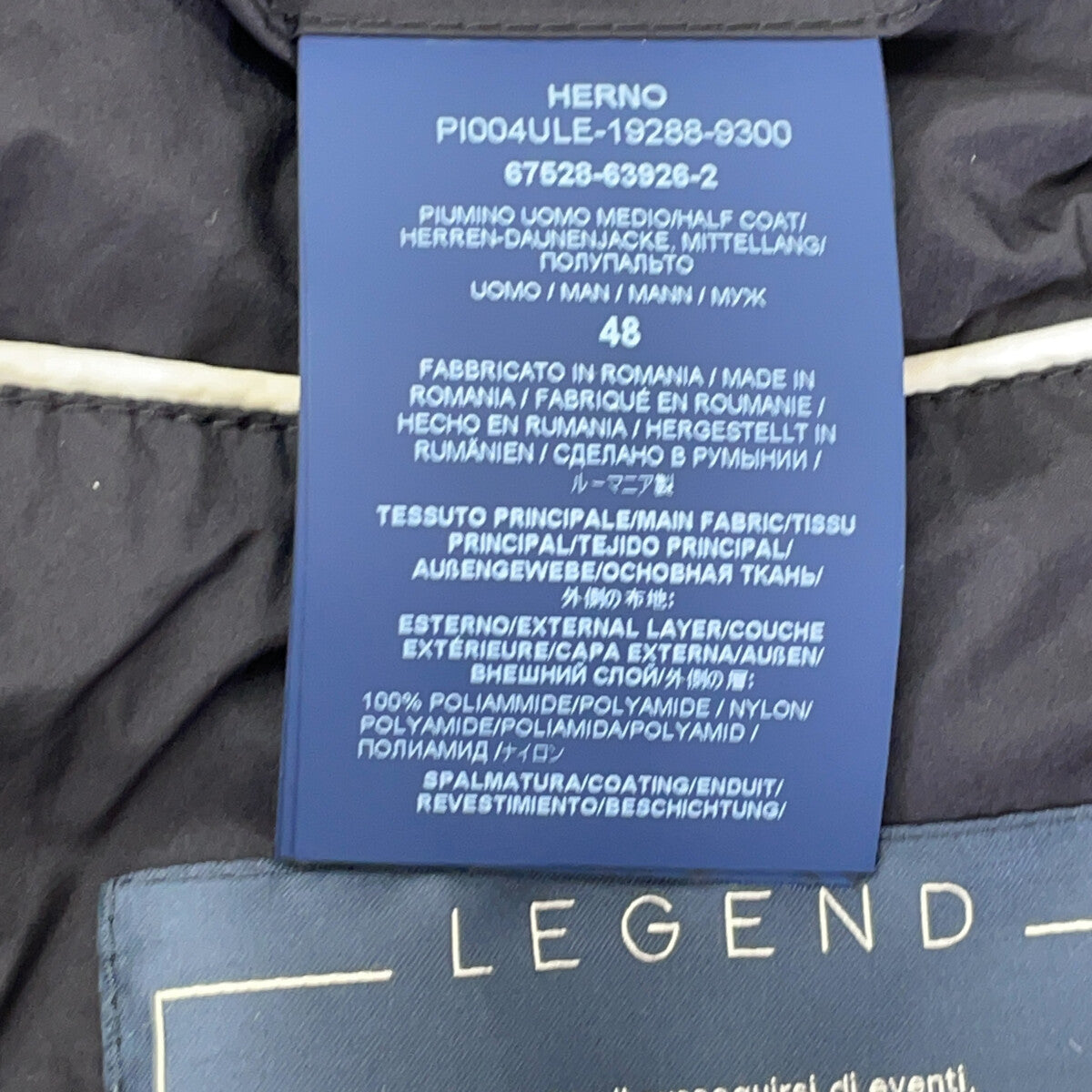 HERNO LEGEND L'ESKIMO Down Jacket Black Size 48