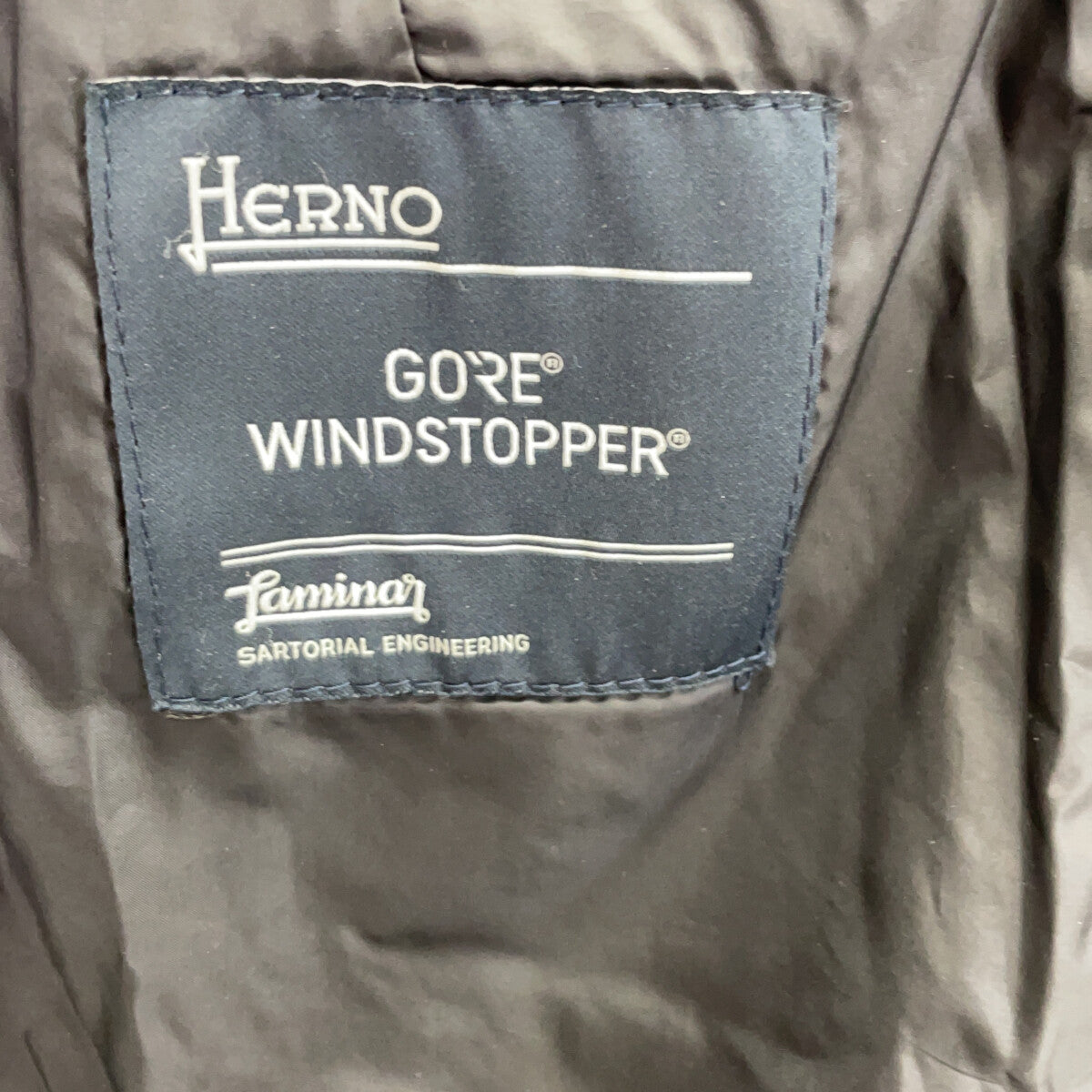 HERNO Laminar 2-Layer Windstopper Coat Black Size 46