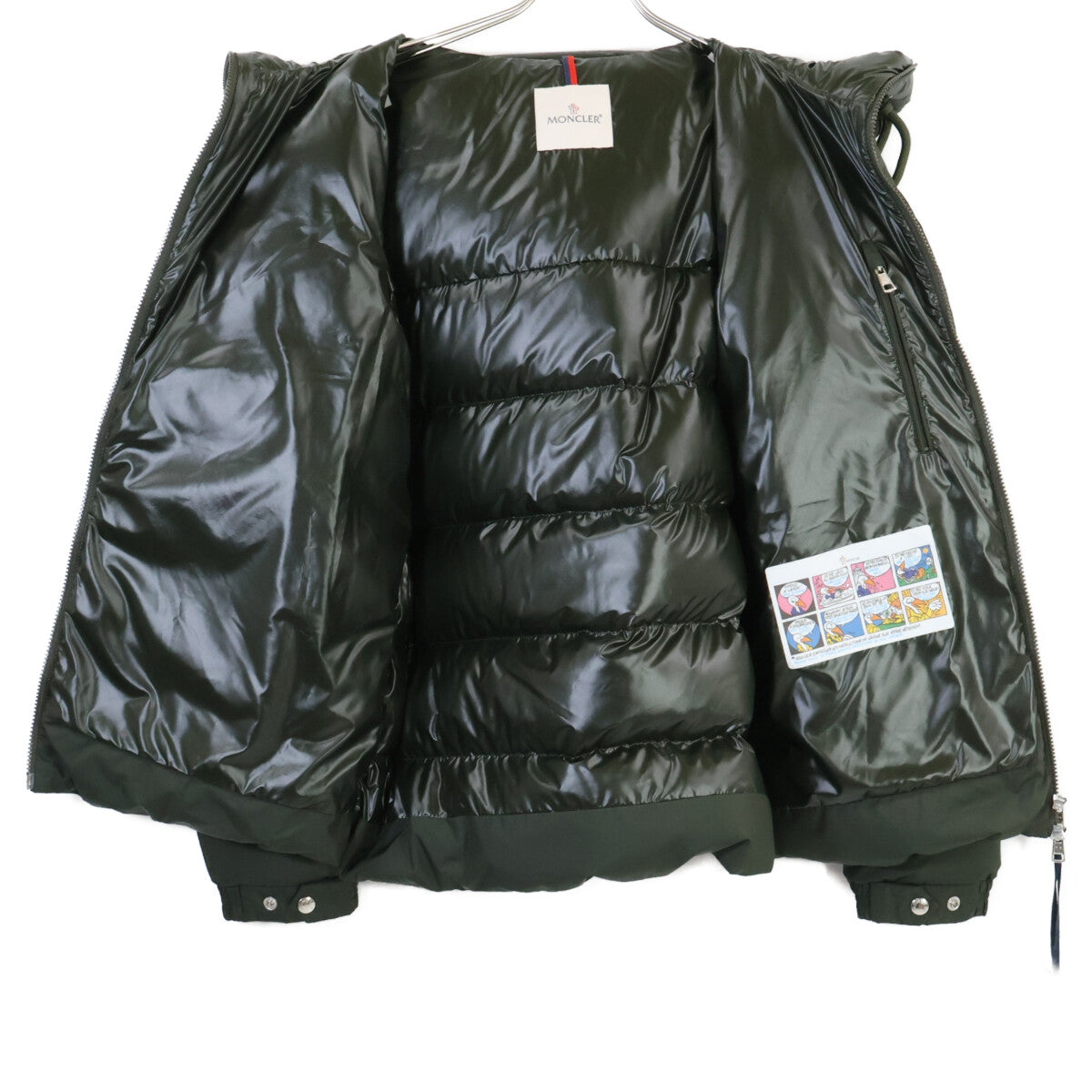 MONCLER 23' CARDERE Hooded Down Jacket Green Size 4