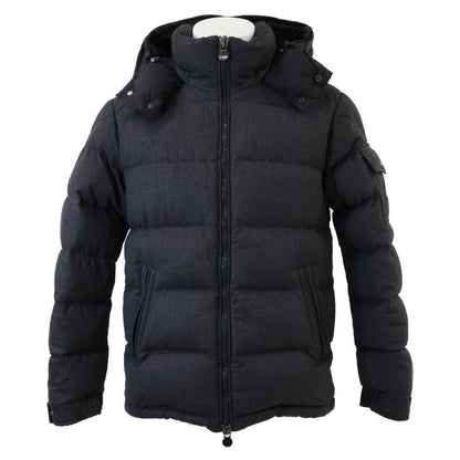 MONCLER MONTGENEVRE Hooded Down Jacket Gray Size 1