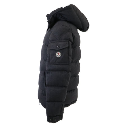 MONCLER MONTGENEVRE Hooded Down Jacket Gray Size 1